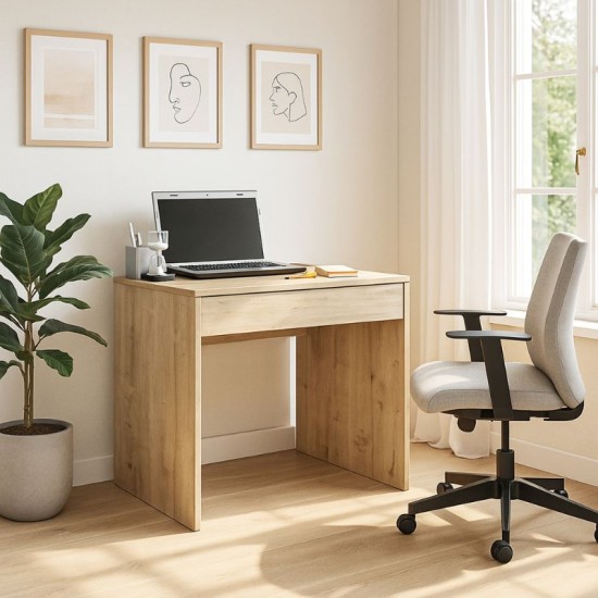 Γραφείο εργασίας Mida  χρώμα sapphire oak 72x60x73,8εκ.