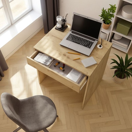 Γραφείο εργασίας Mida  χρώμα sapphire oak 72x60x73,8εκ.