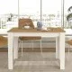 Τραπέζι Darlen  χρώμα λευκό - sapphire oak 110x72x74εκ.