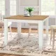 Τραπέζι Darlen  χρώμα λευκό - sapphire oak 110x72x74εκ.