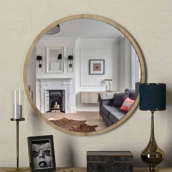 Καθρέπτης τοίχου Glob Μegapap χρώμα sapphire oak 59x2x59εκ.