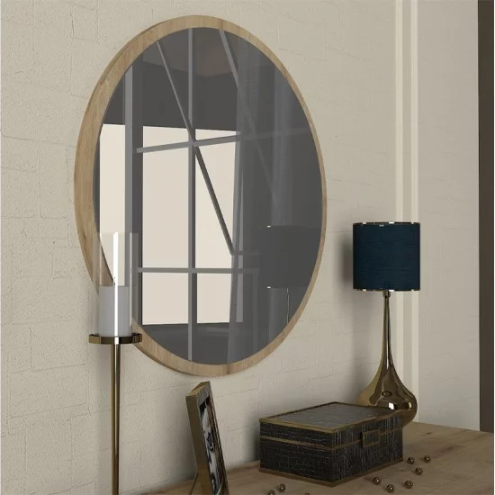 Καθρέπτης τοίχου Glob Μegapap χρώμα sapphire oak 59x2x59εκ.