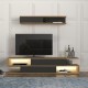 Σύνθεση τηλεόρασης Manet  με LED χρώμα sepet oak - ανθρακί 180x29,5x39εκ.