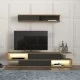 Σύνθεση τηλεόρασης Manet  με LED χρώμα sepet oak - ανθρακί 180x29,5x39εκ.