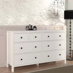 Συρταριέρα - Μπουφές Sabina  χρώμα λευκό 160x50x96εκ.