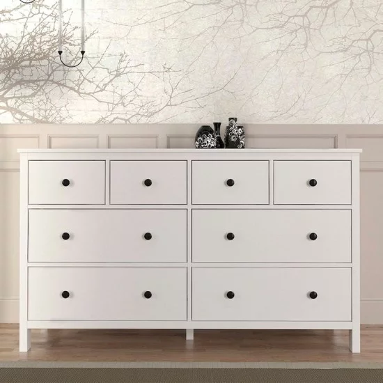 Συρταριέρα - Μπουφές Sabina  χρώμα λευκό 160x50x96εκ.