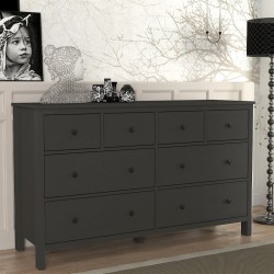 Συρταριέρα - Μπουφές Sabina  χρώμα ανθρακί 160x50x96εκ.