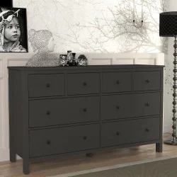 Συρταριέρα - Μπουφές Sabina  χρώμα ανθρακί 160x50x96εκ.