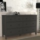 Συρταριέρα - Μπουφές Sabina χρώμα ανθρακί 160x50x96εκ. Συρταριέρα - Μπουφές Sabina χρώμα ανθρακί 160x50x96εκ.
