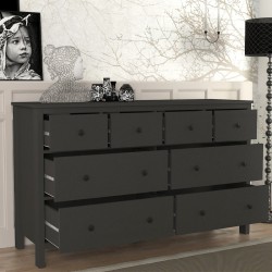 Συρταριέρα - Μπουφές Sabina  χρώμα ανθρακί 160x50x96εκ.