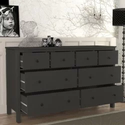 Συρταριέρα - Μπουφές Sabina  χρώμα ανθρακί 160x50x96εκ.