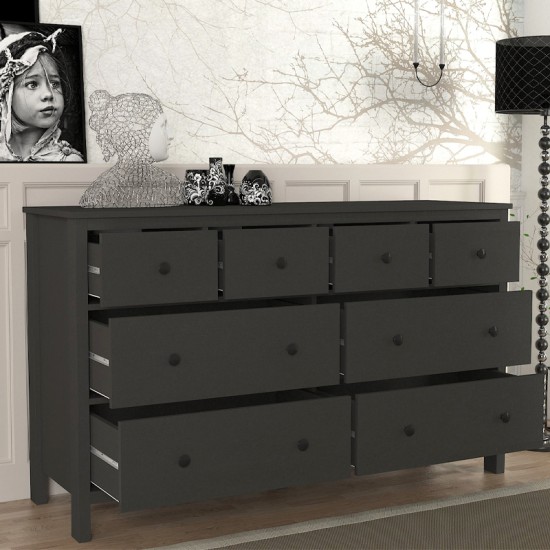 Συρταριέρα - Μπουφές Sabina χρώμα ανθρακί 160x50x96εκ. Συρταριέρα - Μπουφές Sabina χρώμα ανθρακί 160x50x96εκ.