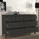 Συρταριέρα - Μπουφές Sabina χρώμα ανθρακί 160x50x96εκ. Συρταριέρα - Μπουφές Sabina χρώμα ανθρακί 160x50x96εκ.