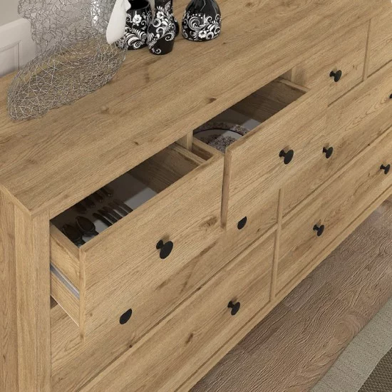 Συρταριέρα - Μπουφές Sabina  χρώμα sepet oak 160x50x96εκ.