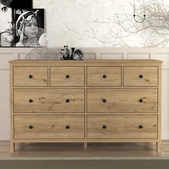 Συρταριέρα - Μπουφές Sabina  χρώμα sepet oak 160x50x96εκ.