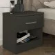 Κομοδίνο Lube  χρώμα ανθρακί 40x28,2x40εκ.
