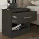 Κομοδίνο Lube  χρώμα ανθρακί 40x28,2x40εκ.