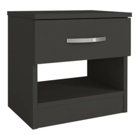 Κομοδίνο Lube  χρώμα ανθρακί 40x28,2x40εκ.