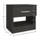 Κομοδίνο Lube  χρώμα ανθρακί 40x28,2x40εκ.