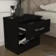 Κομοδίνο Lube  χρώμα μαύρο 40x28,2x40εκ.
