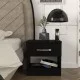 Κομοδίνο Lube  χρώμα μαύρο 40x28,2x40εκ.