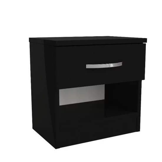 Κομοδίνο Lube  χρώμα μαύρο 40x28,2x40εκ.