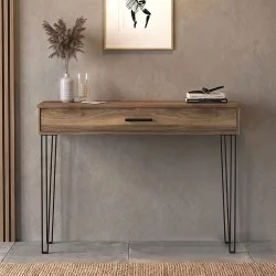 Κονσόλα Rochel  χρώμα καρυδί 120x35x89,8εκ.