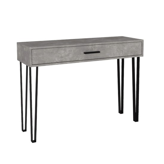 Κονσόλα Rochel  χρώμα γκρι σκυροδέματος 120x35x89,8εκ.