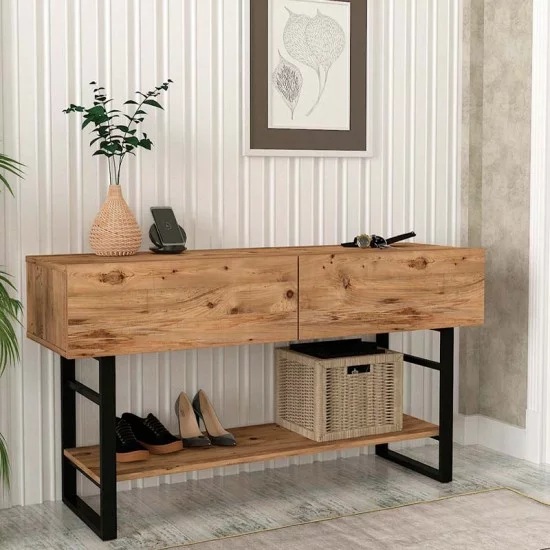 Κονσόλα Aron  χρώμα atlantic pine 138,8x41x75,7εκ.