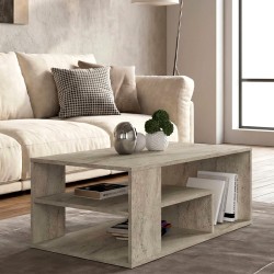 Τραπεζάκι σαλονιού Abdera  χρώμα travertine 110x60x42εκ.