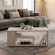Τραπεζάκι σαλονιού Abdera  χρώμα travertine 110x60x42εκ.