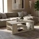 Τραπεζάκι σαλονιού Abdera  χρώμα travertine 110x60x42εκ.