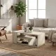 Τραπεζάκι σαλονιού Abdera  χρώμα travertine 110x60x42εκ.