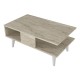 Τραπεζάκι σαλονιού Andros  χρώμα travertine 90x54x39,6εκ.