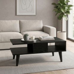 Τραπεζάκι σαλονιού Andros  χρώμα sencron black 90x54x39,6εκ.