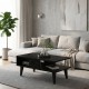 Τραπεζάκι σαλονιού Andros  χρώμα sencron black 90x54x39,6εκ.