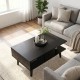 Τραπεζάκι σαλονιού Andros  χρώμα sencron black 90x54x39,6εκ.