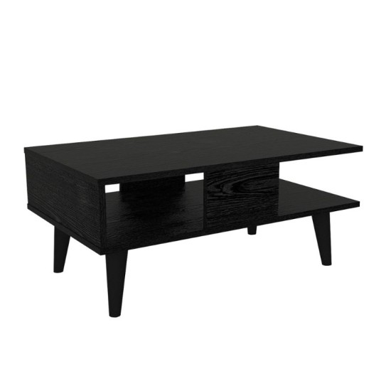 Τραπεζάκι σαλονιού Andros  χρώμα sencron black 90x54x39,6εκ.