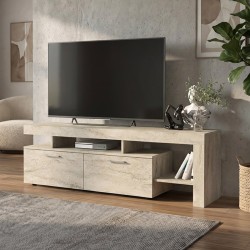 Έπιπλο τηλεόρασης Acnes  χρώμα travertine 160x40x53εκ.