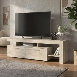 Έπιπλο τηλεόρασης Acnes  χρώμα travertine 160x40x53εκ.