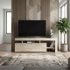 Έπιπλο τηλεόρασης Acnes  χρώμα travertine 160x40x53εκ.