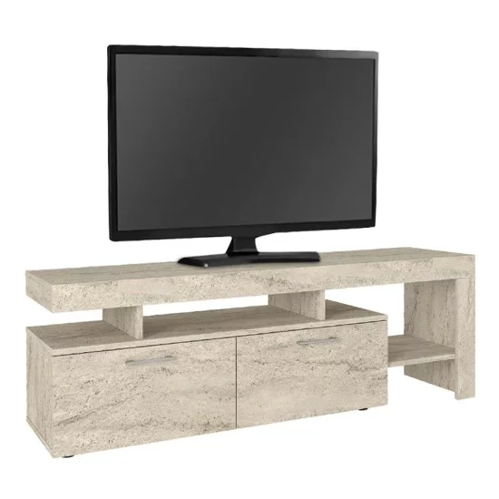 Έπιπλο τηλεόρασης Acnes  χρώμα travertine 160x40x53εκ.