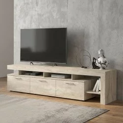 Έπιπλο τηλεόρασης Acnes  χρώμα travertine 220x40x52εκ.