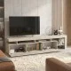 Έπιπλο τηλεόρασης Acnes  χρώμα travertine 220x40x52εκ.