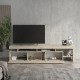 Έπιπλο τηλεόρασης Acnes  χρώμα travertine 220x40x52εκ.