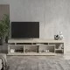 Έπιπλο τηλεόρασης Acnes  χρώμα travertine 220x40x52εκ.