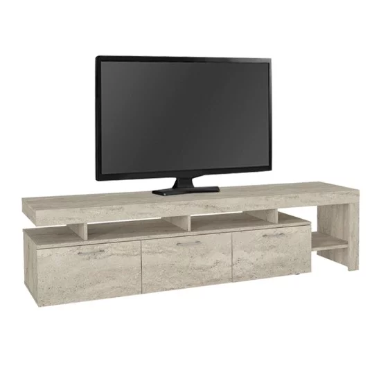Έπιπλο τηλεόρασης Acnes  χρώμα travertine 220x40x52εκ.