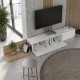 Έπιπλο τηλεόρασης Enstey  επεκτεινόμενο χρώμα sapphire oak - λευκό 260x41,8x33,5εκ.