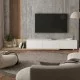 Έπιπλο τηλεόρασης Enstey  επεκτεινόμενο χρώμα sapphire oak - λευκό 260x41,8x33,5εκ.