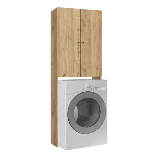 Έπιπλο πλυντηρίου Romme  χρώμα sepet oak 65x27,1x180εκ.